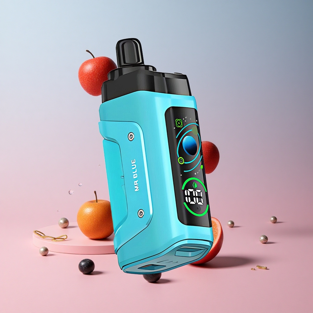 Razz Bar 45000 Puffs Disposable Vape Mr Blue Adjustable Airflow