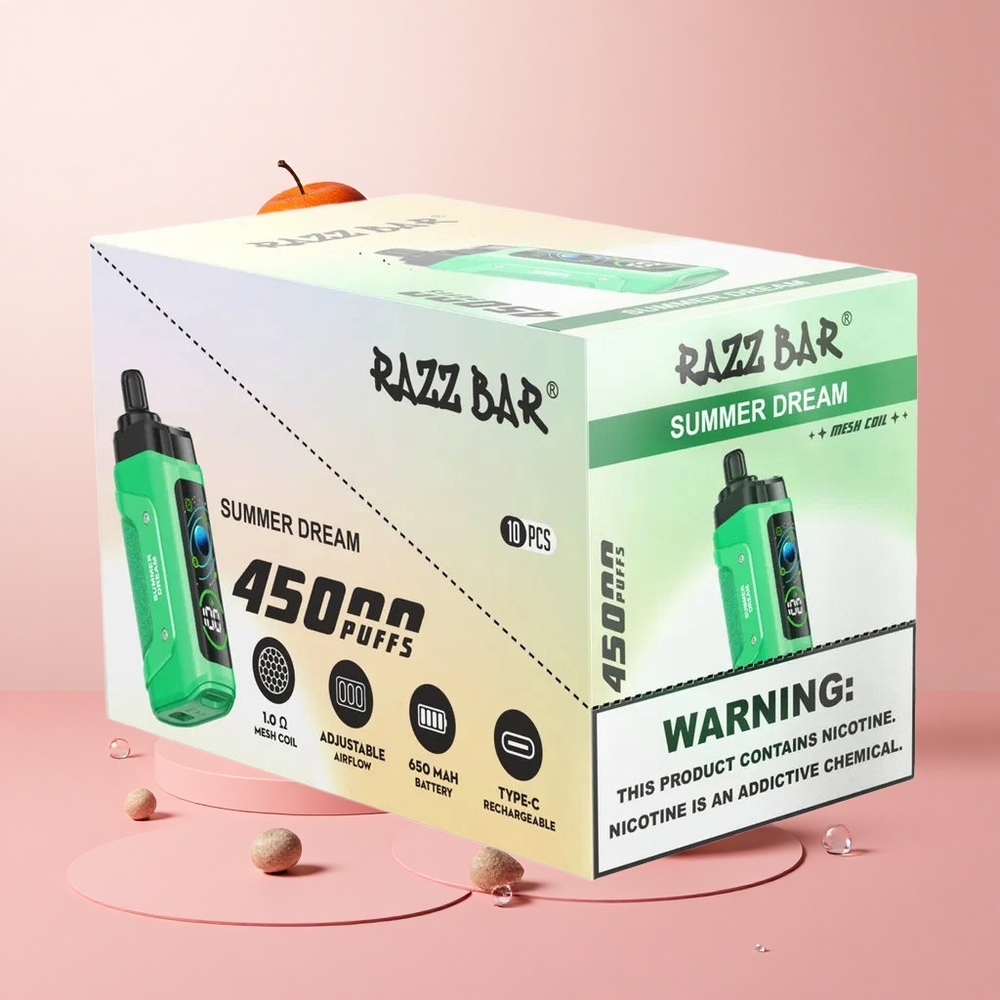 Razz Bar 45000 Puffs Disposable Vape Summer Dream with Adjustable Airflow
