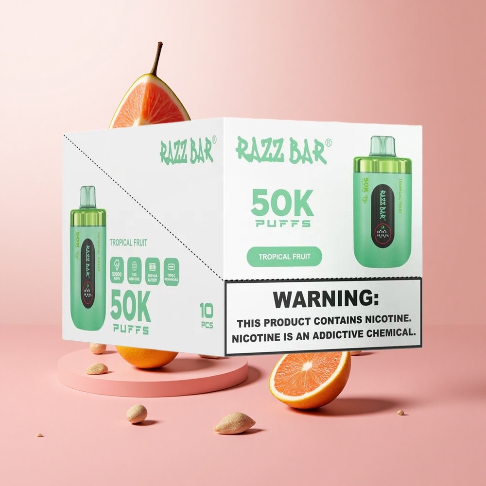 Razz Bar 50K Puffs Tropical Fruit Disposable Vape with Type-C Rechargeable