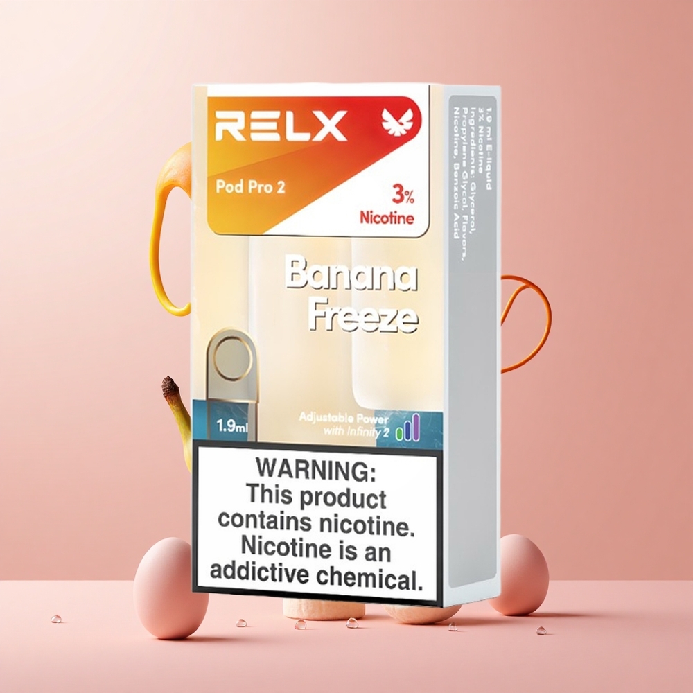 RELX Pod Pro 2 600 Puffs Banana Freeze 1.9ml