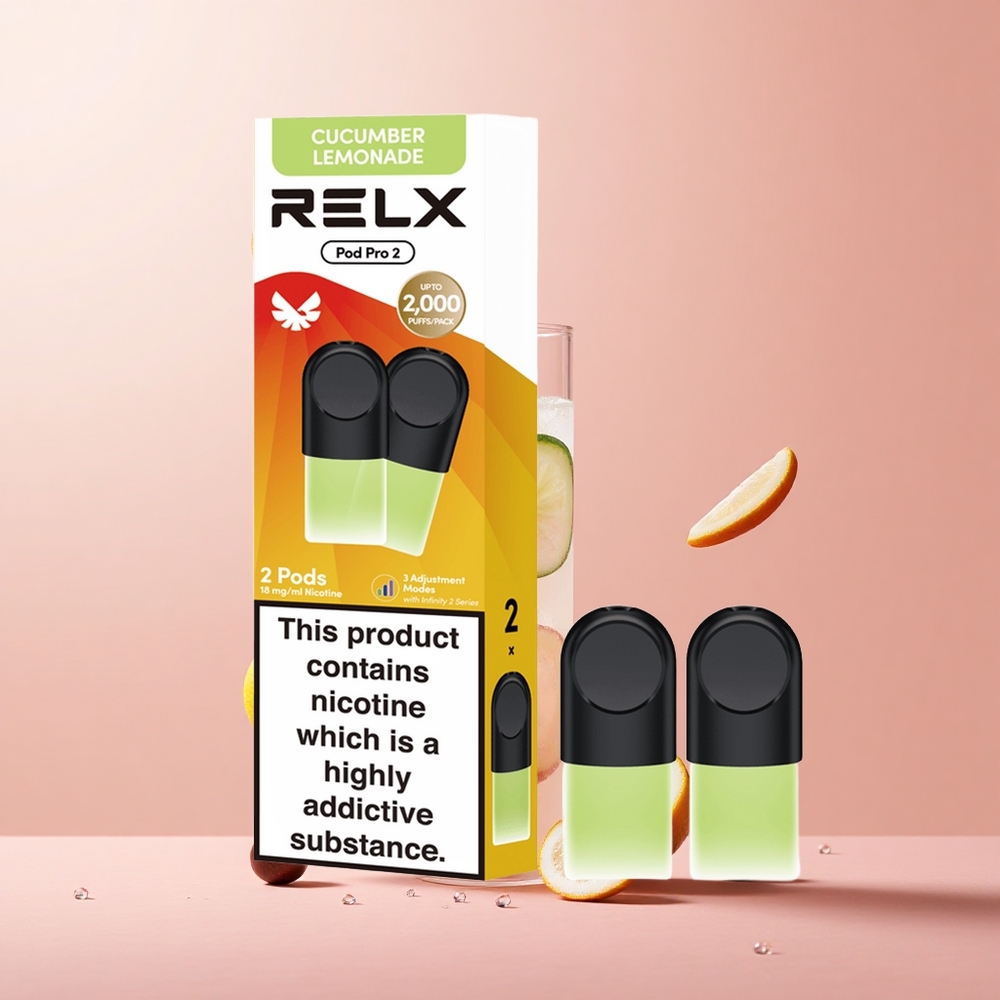 RELX Pod Pro 2 600 Puffs Beverage-Cucumber Lemonade 1.9ml