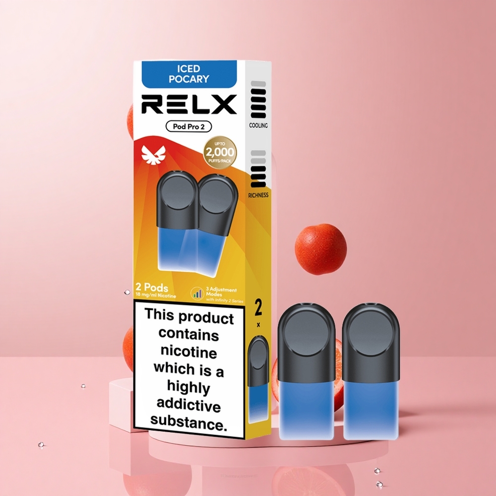 RELX Pod Pro 2 600 Puffs Beverage-Iced Pocary 1.9ml