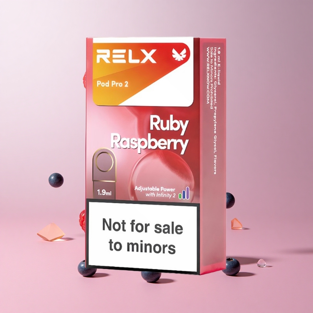 RELX Pod Pro 2 600 Puffs Blue Raspberry Zero Nicotine