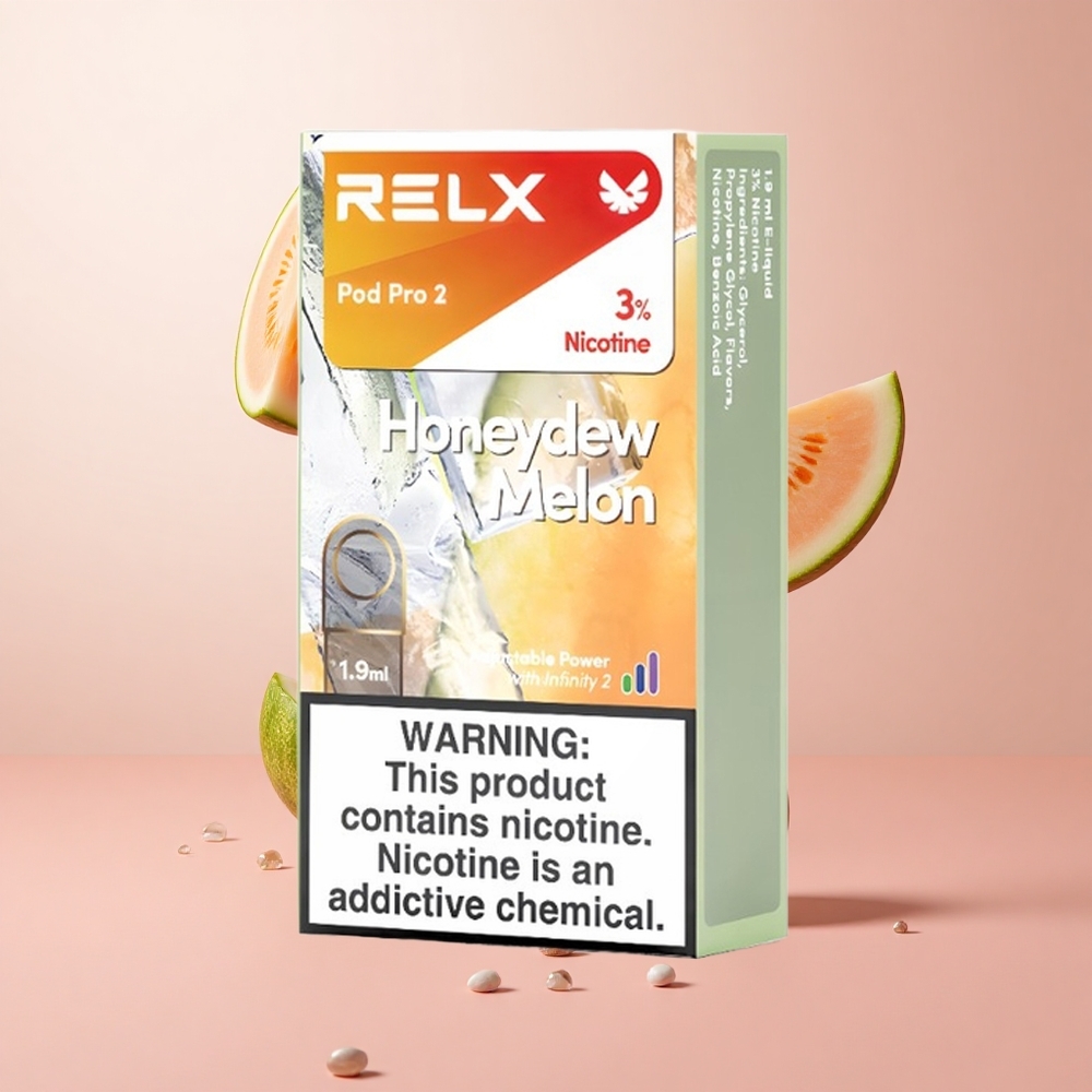 RELX Pod Pro 2 600 Puffs Honeydew Melon Vape Device 1.9ml
