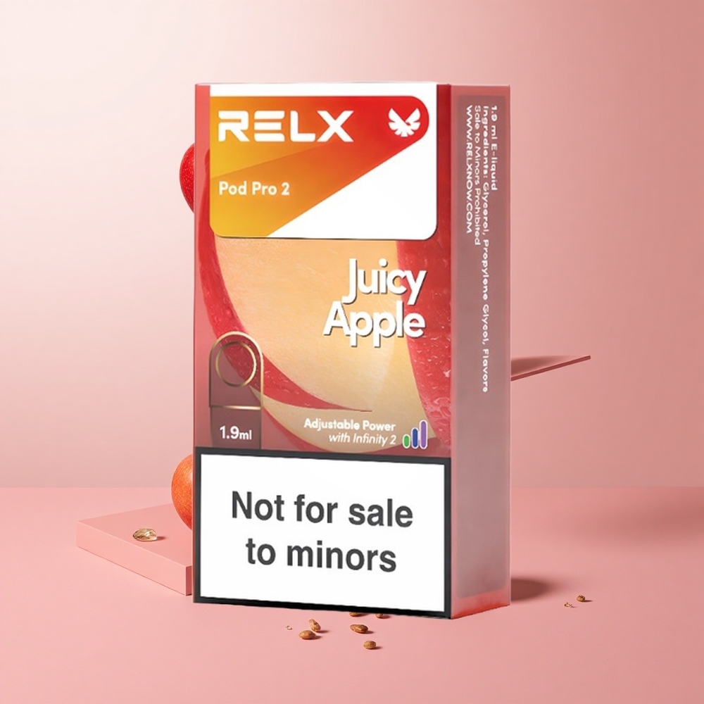 RELX Pod Pro 2 600 Puffs Juicy Apple Zero Nicotine 1.9ml