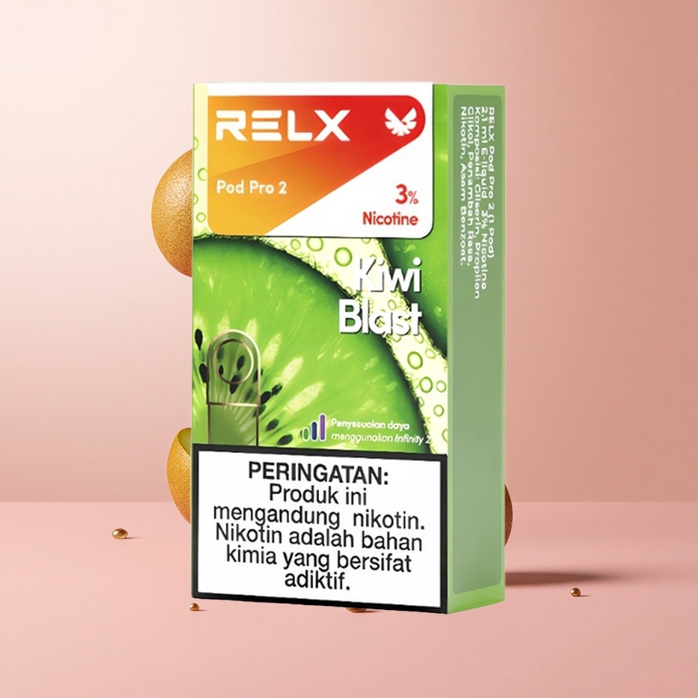 RELX Pod Pro 2 600 Puffs Kiwi Blast Vape Device 1.9ml 3% Nicotine
