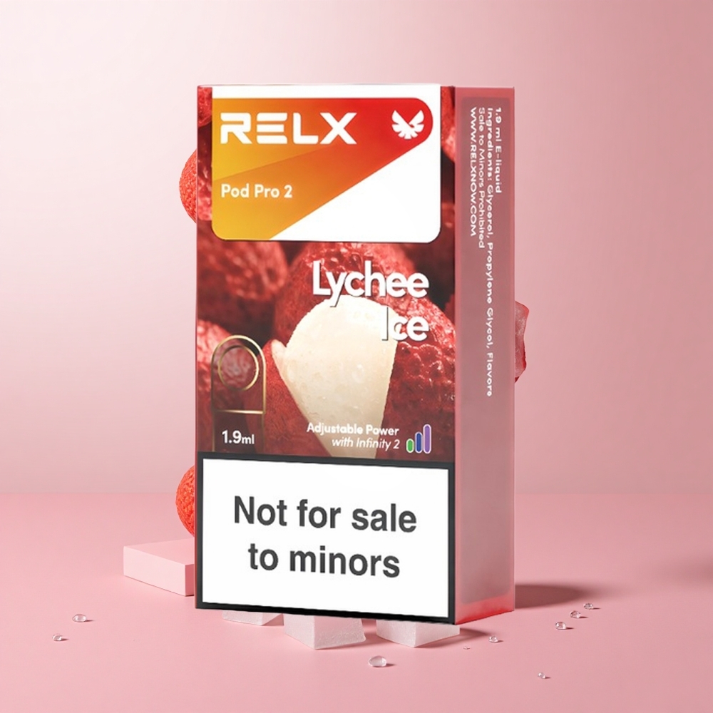 RELX Pod Pro 2 600 Puffs Lychee Ice Zero Nicotine