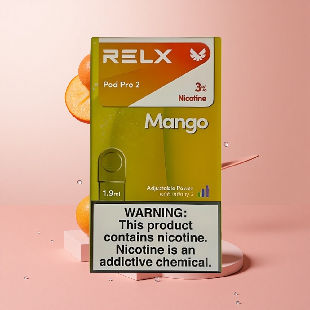 RELX Pod Pro 2 600 Puffs Mango Ice Device 1.9ml 3% Nicotine