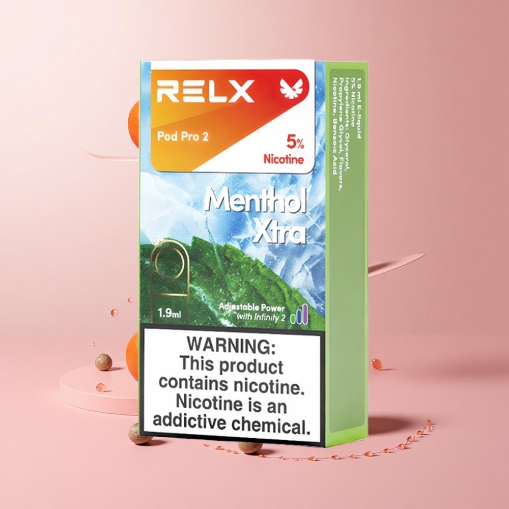 RELX Pod Pro 2 600 Puffs Menthol Xtra 5% Nicotine 1.9ml