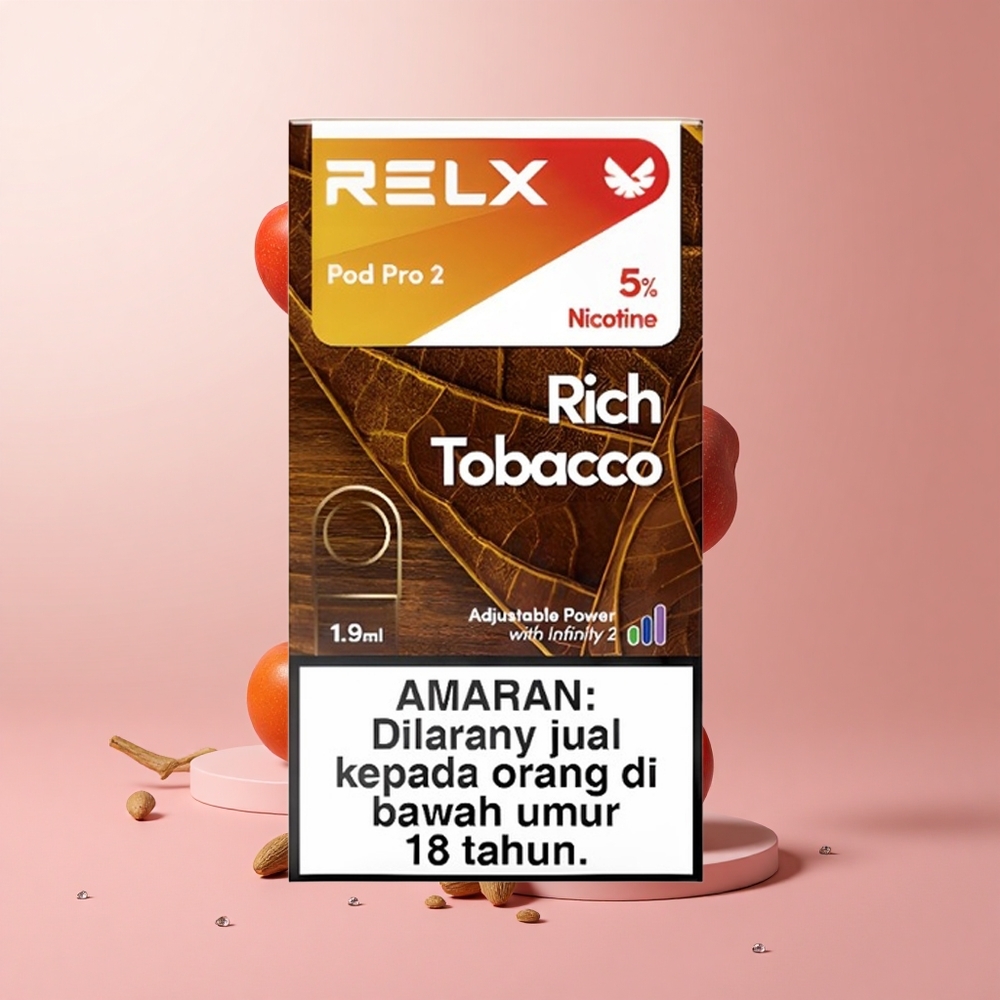 RELX Pod Pro 2 600 Puffs Rich Tobacco 3-Voltage Modes