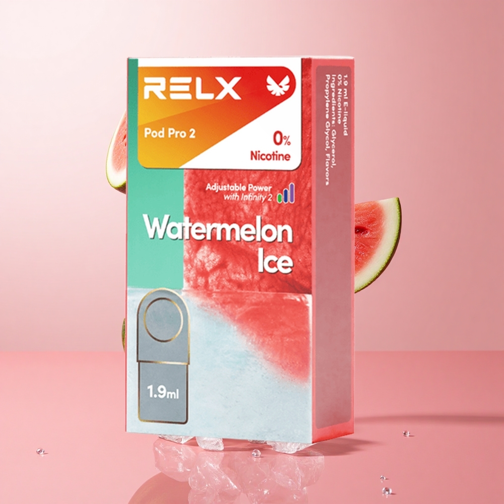 RELX Pod Pro 2 600 Puffs Watermelon Ice Nicotine-Free Vape