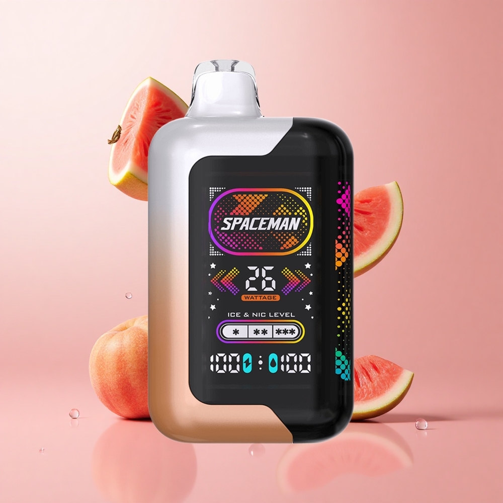 SMOK SPACEMAN SP40000 Disposable Vape Juicy Peach Watermelon Ultra-Large LED Screen